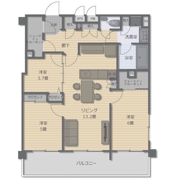 【間取り】 | サンレリウス小倉駅南☆仲介手数料無料☆