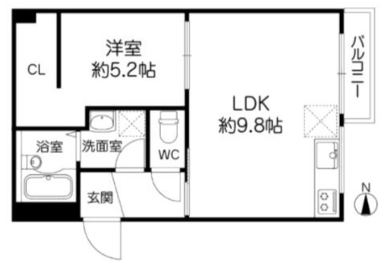 住吉ハイツIの間取り