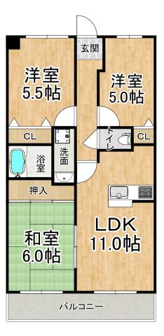 エスポワール西神戸の間取り|※間取りが現況と異なる場合は現況を優先します※