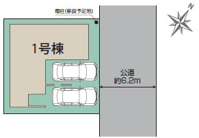 徒歩圏内に買い物施設が点在する利便性の高い住環境の間取り|カースペース2台分