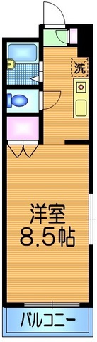 メゾンＮＡＫＡＯの間取り|★角部屋２面窓★