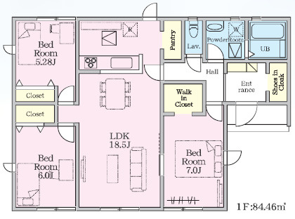 【間取り】 | 藤岡市下栗須　平屋新築