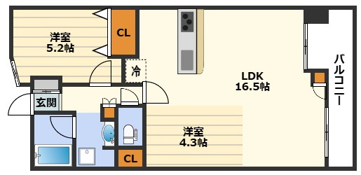 南森町ザマークスの間取り