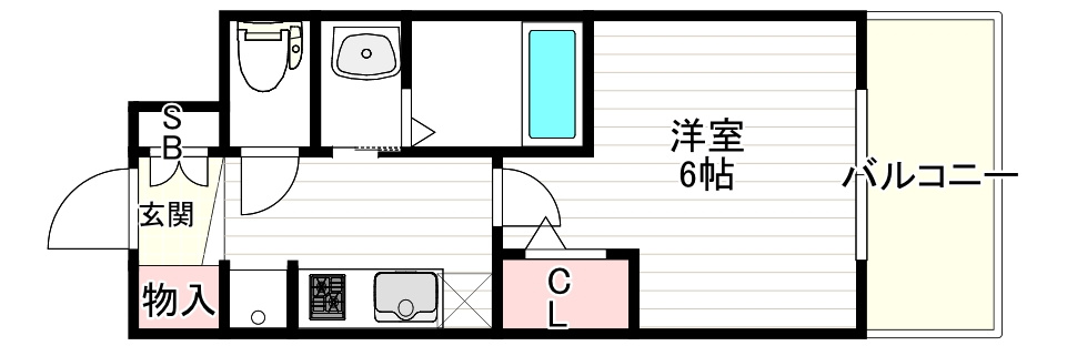 EC難波WEST-SIDEVⅡエクシーナの間取り