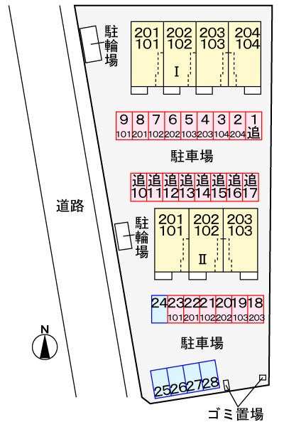 スヴェニール　ポルトⅠの駐車場|駐車場