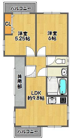 R's COURTの間取り