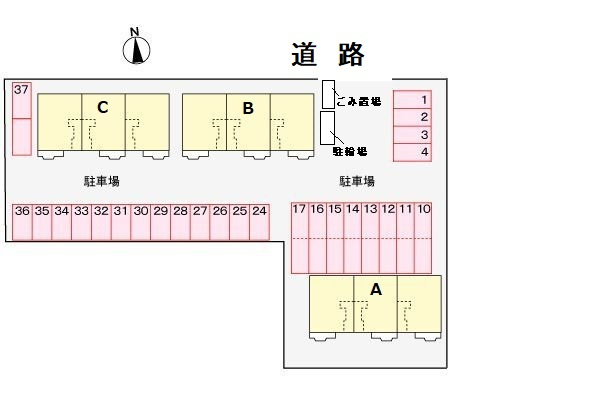 サニースクエアＢの区画図