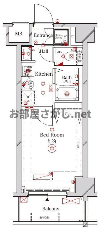 ラフィスタ品川ベイ【大井競馬場徒歩8分のペットOKデザイナーズ／11月中旬入居可】の間取り