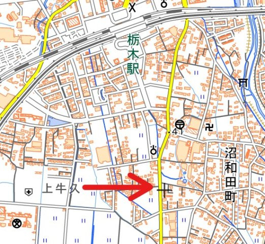 栃木市　1棟アパートの地図