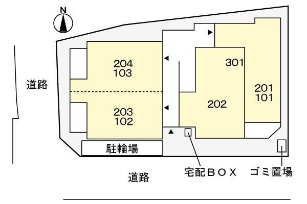 プロムナード町屋の区画図