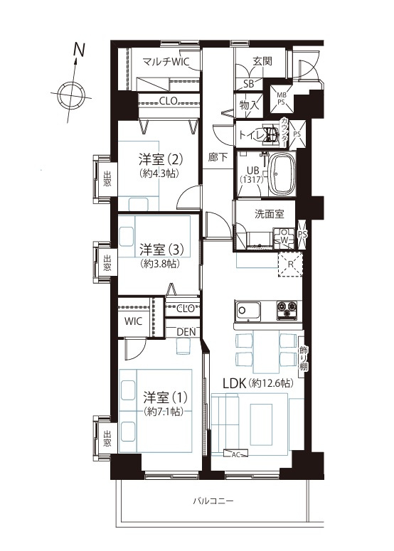 ライオンズマンション東陽町第3の間取り
