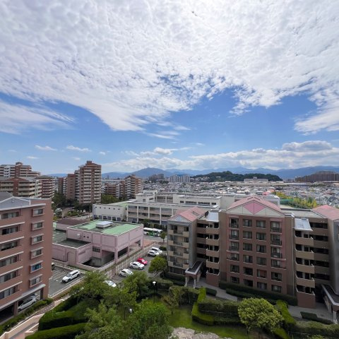 【展望】 | リベーラガーデンE棟 | 前面はさえぎる高層ビルもなく、美しい青空の眺望が広がります