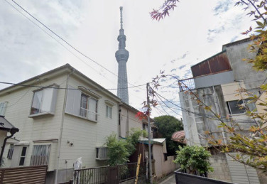 墨田区押上２丁目の売地の前面道路含む現地写真|現地近隣