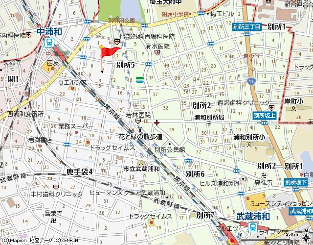 コーポ谷口Ⅱの地図