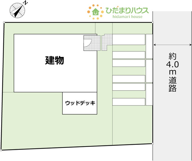 【区画図】 | 取手市谷中　中古戸建 | 土地もお庭も十分な広さを確保！！
お車が多いご家族でも十分ですね♪