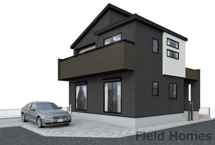 平塚市大神3丁目新築戸建て　1号棟の外観|外観施工例