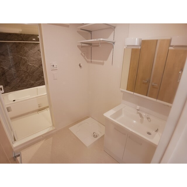 岐阜市岩栄町１丁目のアパートの洗面所