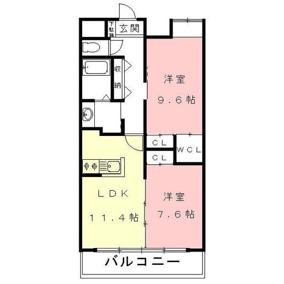 岐阜市寿町４丁目のアパートの間取り
