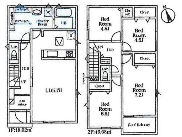 西尾西幡豆町24-1期　全6棟・5号棟の間取り|間取り図です