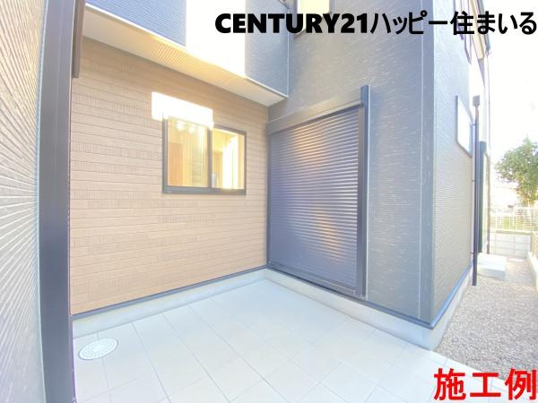 岡崎市美合町北屋敷　全3棟・2号棟の庭|施工例