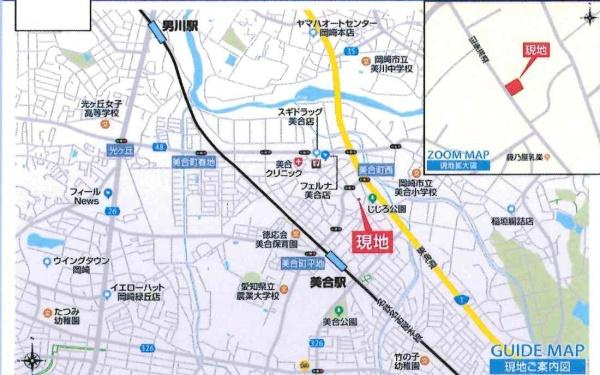 岡崎市美合町北屋敷　全3棟・2号棟のその他|現地案内図です。