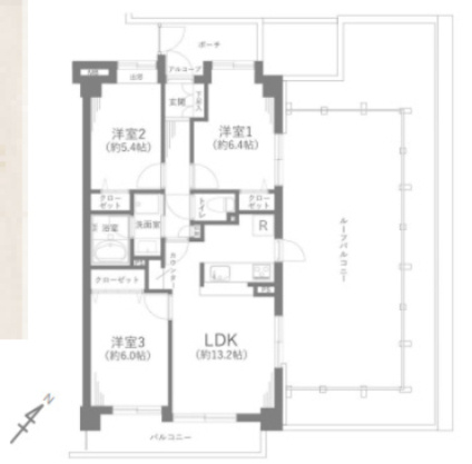 『八王子市マンション』グリーンコーポ多摩ニュータウン南大沢【仲介手数料無料】　八王子市松木