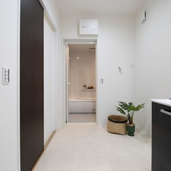 東広島市黒瀬楢原北2丁目　新築一戸建ての独立洗面台