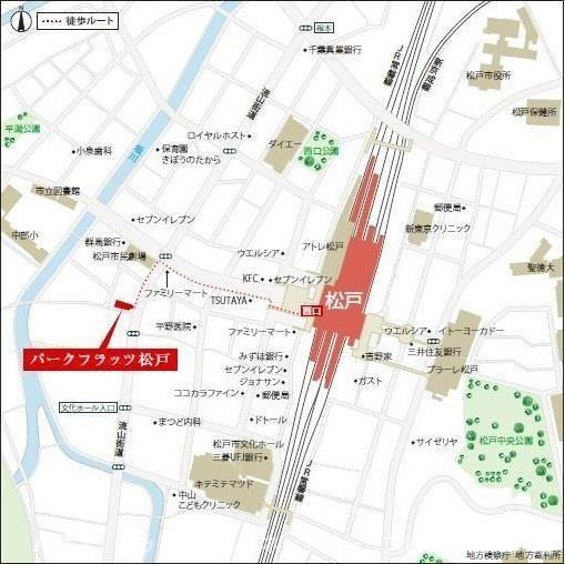 パークフラッツ松戸の地図