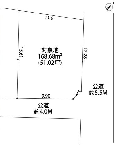 茅ヶ崎市平和町　売地の土地図