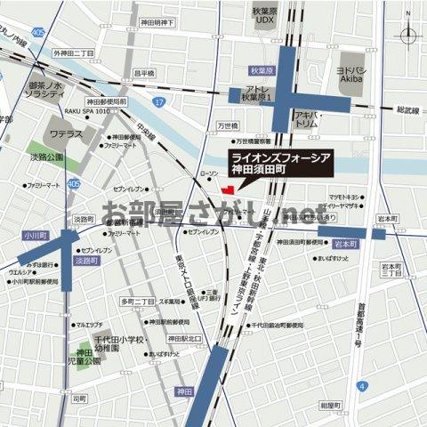 ルジュール神田須田町【白基調のモダンなお部屋／12月下旬入居可】の地図