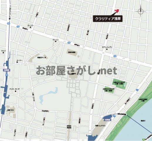 クラリティア浅草の地図