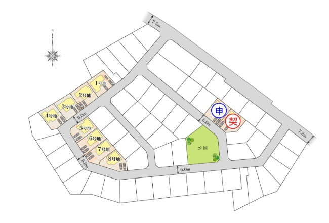 今津　新築戸建の区画図