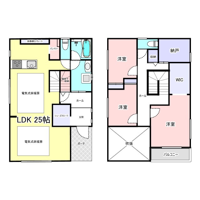 美原町戸建ての間取り|間取り図
