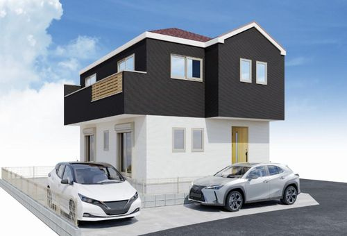 【外観】 | 【仲介手数料０円】相模原市緑区二本松2期　新築一戸建て | 外観パース　相模原市緑区二本松2期　新築一戸建て
