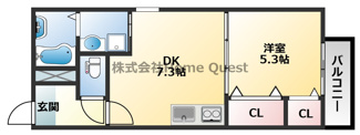【間取り】 | フジパレス弥刀駅北Ⅱ番館