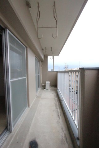 坂井戸マンションのバルコニー