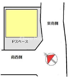 荒川区東尾久3丁目中古住宅の区画図|【区画図】南東×南西・角地！