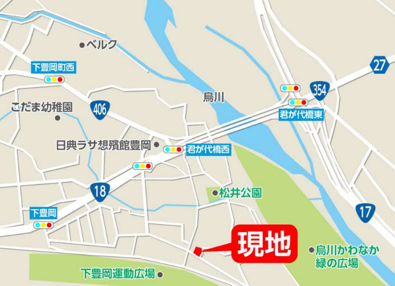 高崎市下豊岡町1期　１号棟(全２棟)　アーバンスタイル　新築建売分譲の地図