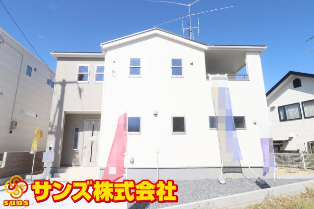 郡山市安積町南長久保1丁目　　　　1号棟　　　安積第３小学校、安積第２中学区　の前面道路含む現地写真|南西側前面道路