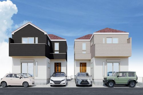 【外観】 | 【仲介手数料０円】相模原市中央区光が丘2期　新築一戸建て　全2棟 | 外観パース　相模原市中央区光が丘2期　新築一戸建て　全2棟