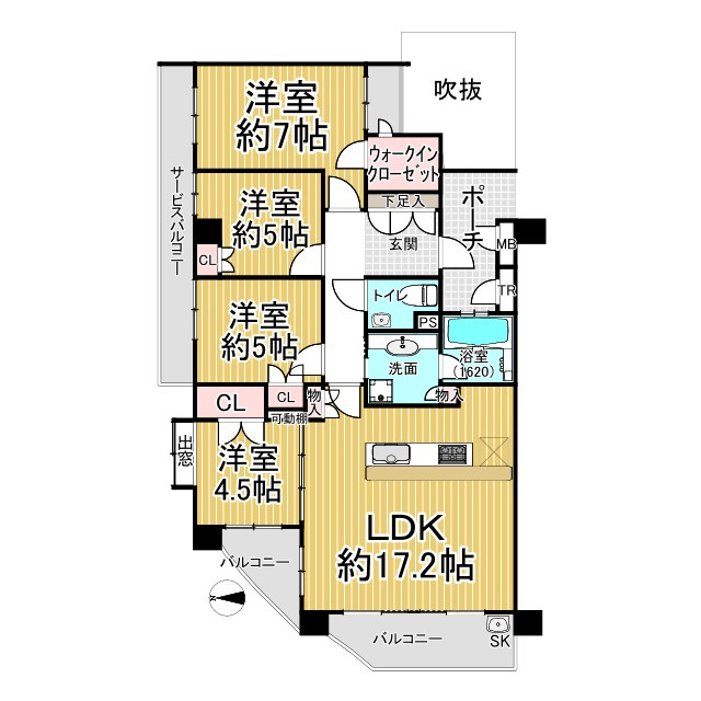 グラン・ブルー北山通の間取り