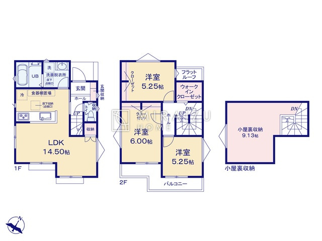 【間取り】 | 陽の光をたっぷりと浴びながら気持ち良く生活が出来ます。夢のマイホーム、夢ではなく実現出来ます！見学・ご相談等、お気軽にご連絡下さい。
