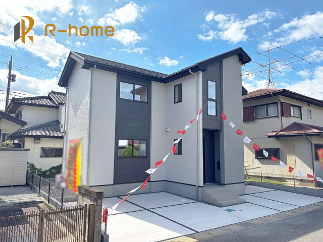 我孫子市つくし野8期　新築戸建て　1号棟の外観|ご予約を頂ければ、『平日』はもちろん『早朝』や『夜間』もご見学可能です♪お気軽にお申し付けください♪