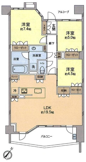 リストレジデンス茅ヶ崎海岸の間取り