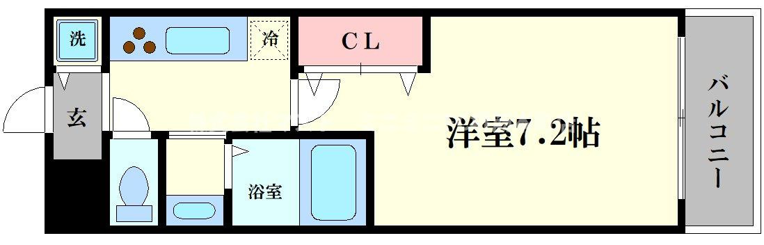シャルマンフジ天神橋リバーサイドの間取り