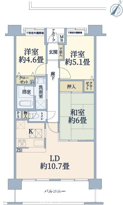 ダイアパレス湘南ライフタウン3の間取り