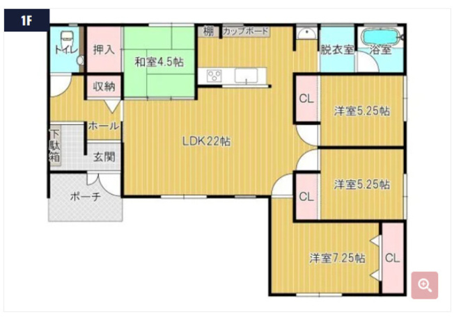 【間取り】 | かずやタウン玉名　1号地 | ☆間取り図☆広々リビング☆