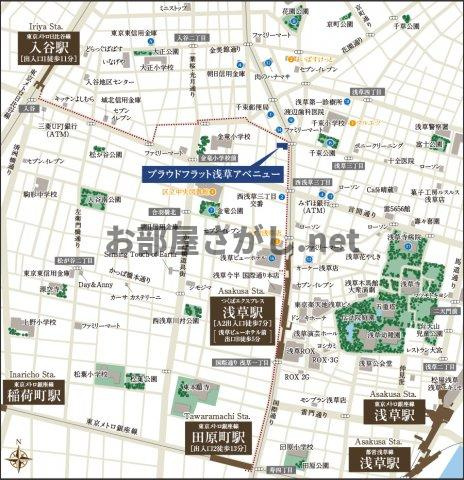 プラウドフラット浅草アベニューの地図