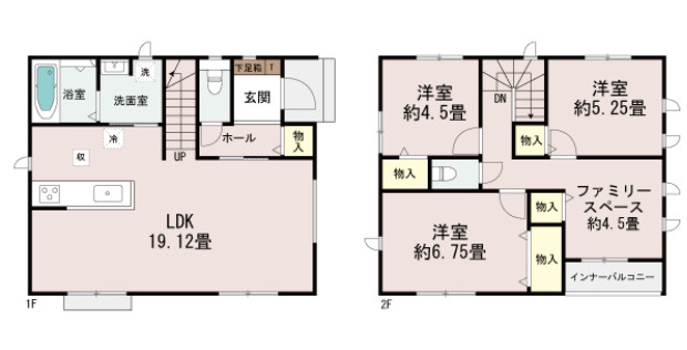 ハートフルタウン宮崎市花ヶ島町の間取り