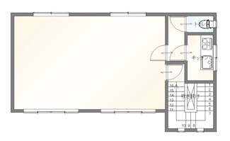 【間取り】 | 扇町ビル　３F